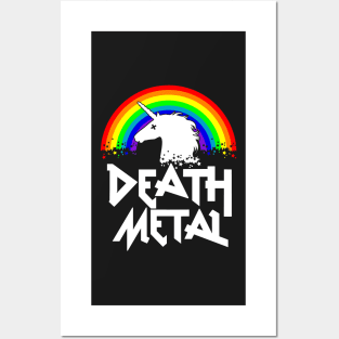 Death Metal Unicorn Funny Rocker Music Band Festival T Shirt Posters and Art